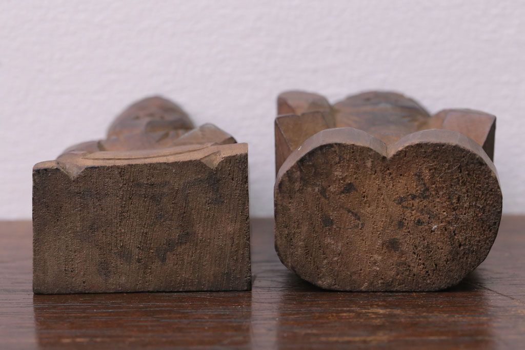 アンティーク雑貨　古民具・骨董　明治〜大正 木彫りの大黒様と恵比寿様の置き物(1)