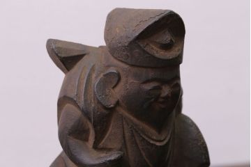 アンティーク雑貨　古民具・骨董　明治〜大正 木彫りの大黒様と恵比寿様の置き物(2)