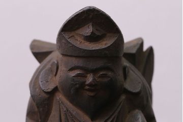 アンティーク雑貨　古民具・骨董　明治〜大正 木彫りの大黒様と恵比寿様の置き物(2)