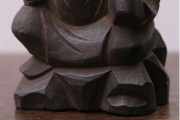 アンティーク雑貨　古民具・骨董　明治〜大正 木彫りの大黒様と恵比寿様の置き物(2)