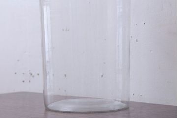 アンティーク雑貨　昭和レトロ　蓋付きのアンティークガラス瓶(ビン)(2)