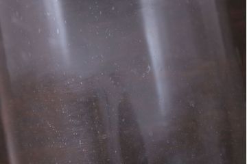 アンティーク雑貨　昭和レトロ　蓋付きのアンティークガラス瓶(ビン)(2)
