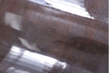 アンティーク雑貨　昭和レトロ　蓋付きのアンティークガラス瓶(ビン)(2)