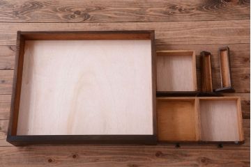 アンティーク家具　アンティーク　大正〜昭和初期　国産　ナラ材の上質な両袖机