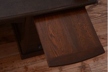 アンティーク家具　アンティーク　大正〜昭和初期　国産　ナラ材の上質な両袖机