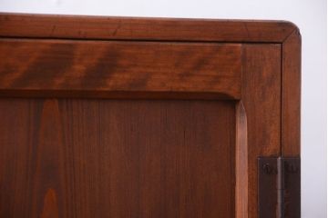 レトロ家具　昭和レトロ　古い木製の小ぶりなアンティーク収納棚(収納箱)