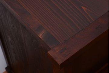 アンティーク家具　古民具・骨董　前面欅玉杢材!脚付き収納棚(キャビネット)