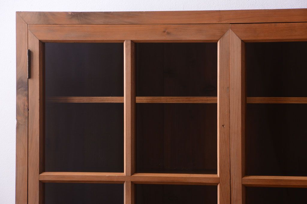 アンティーク家具　和製アンティーク　木味が美しい大ぶりな本箱(ブックケース)