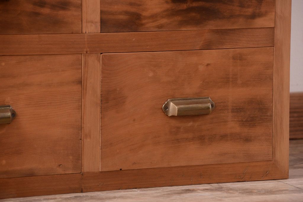 アンティーク家具　和製アンティーク　木味が美しい大ぶりな本箱(ブックケース)