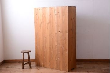 アンティーク家具　和製アンティーク　木味が美しい大ぶりな本箱(ブックケース)