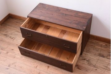 アンティーク家具　和製アンティーク　シンプルな桐箪笥ローボード(衣装箪笥)