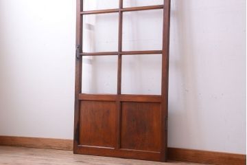 昭和レトロ　クリアガラス入り!古い木のドア(2)