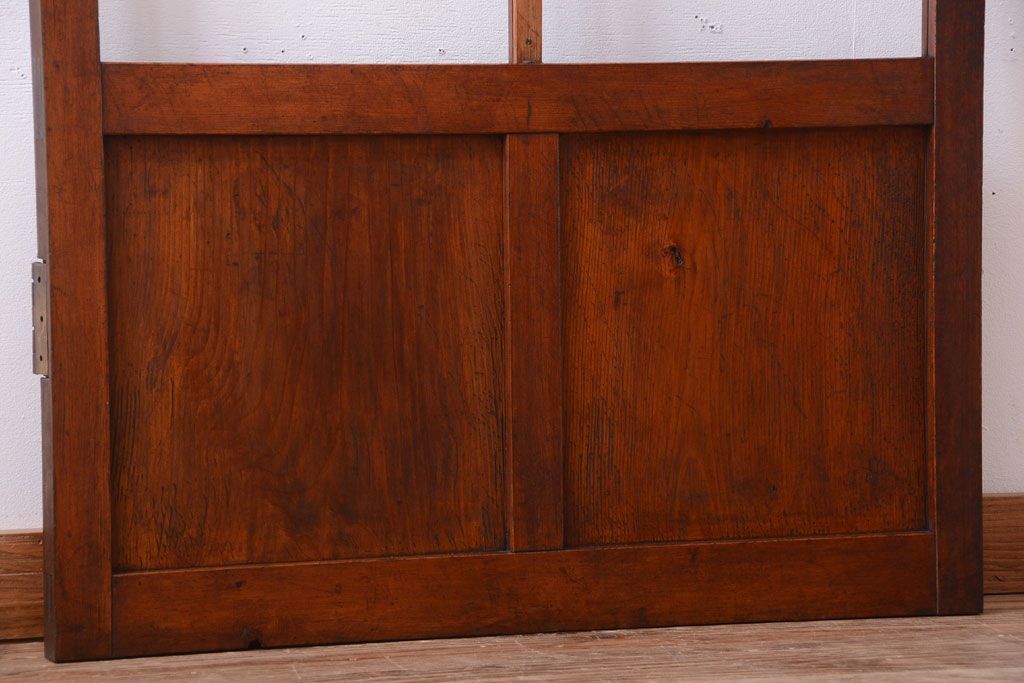 昭和レトロ　クリアガラス入り!古い木のドア(2)