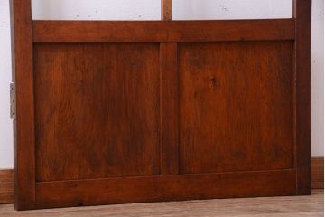 昭和レトロ　クリアガラス入り!古い木のドア(2)