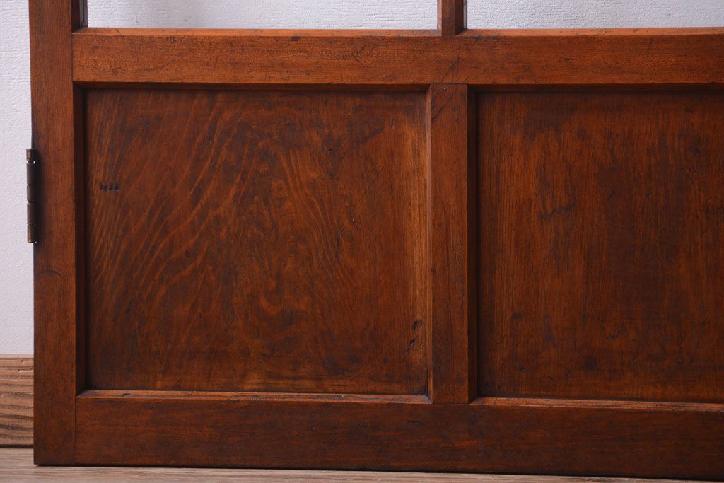 昭和レトロ　クリアガラス入り!古い木のドア(3)