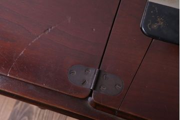 アンティーク家具　アンティーク　ストレートレッグの2杯引き出しシンガーミシンテーブル