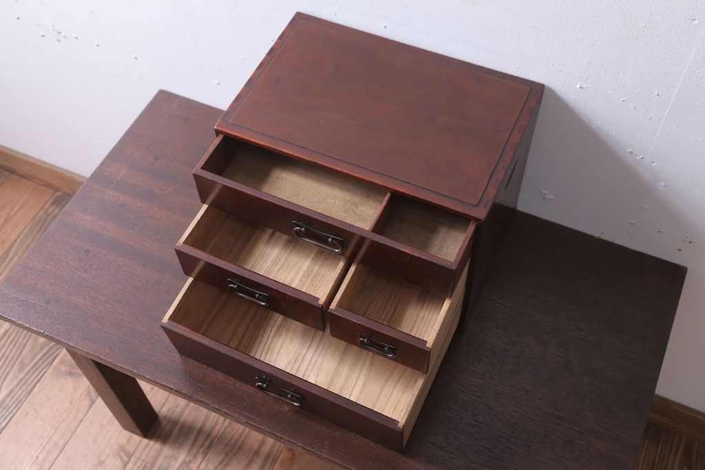アンティーク家具　和製アンティーク　総桑材の高級小引き出し