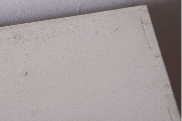 アンティーク家具　アンティーク　オリジナルペイント!白ペンキの古いマス目棚