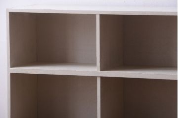 アンティーク家具　アンティーク　オリジナルペイント!白ペンキの古いマス目棚