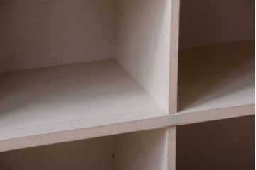 アンティーク家具　アンティーク　オリジナルペイント!白ペンキの古いマス目棚