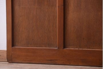 大正ロマン　当時物色ガラス入り!アンティーク引き戸2枚セット