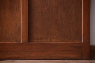 大正ロマン　当時物色ガラス入り!アンティーク引き戸2枚セット