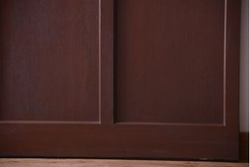 大正ロマン　当時物色ガラス入り!アンティーク引き戸2枚セット