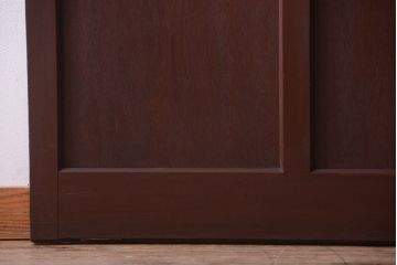 大正ロマン　当時物色ガラス入り!アンティーク引き戸2枚セット