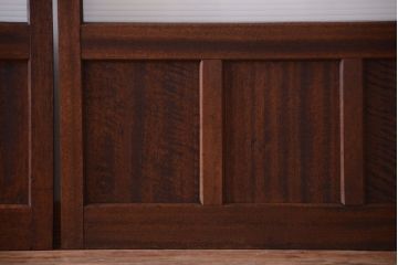 和製アンティーク　古い木のモールガラス戸4枚セット