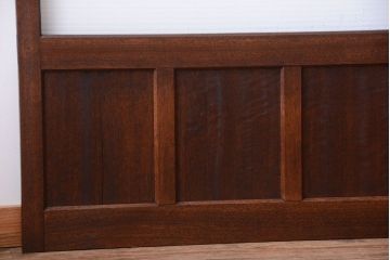 和製アンティーク　古い木のモールガラス戸4枚セット