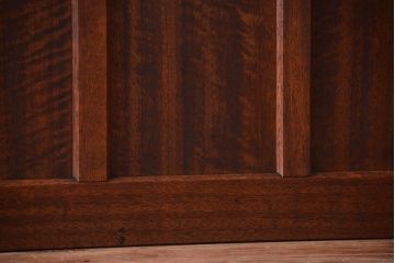 和製アンティーク　古い木のモールガラス戸4枚セット