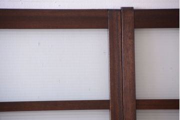 和製アンティーク　古い木のモールガラス戸4枚セット