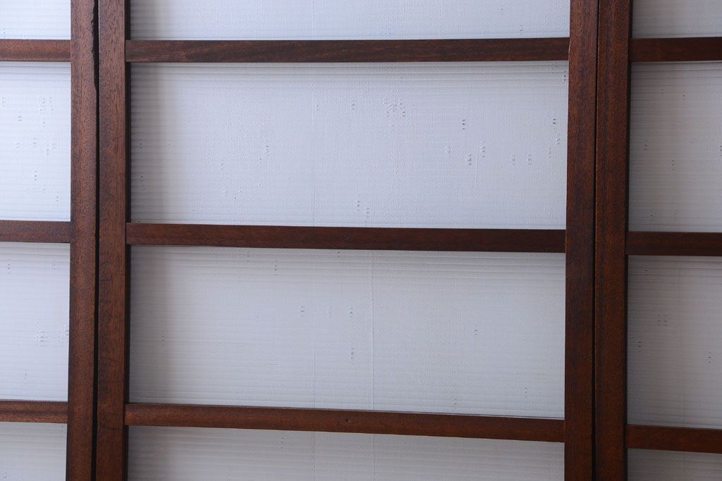 和製アンティーク　古い木のモールガラス戸4枚セット