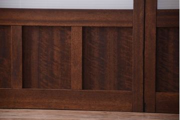 和製アンティーク　古い木のモールガラス戸4枚セット