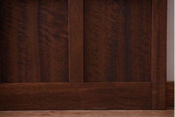 和製アンティーク　古い木のモールガラス戸4枚セット