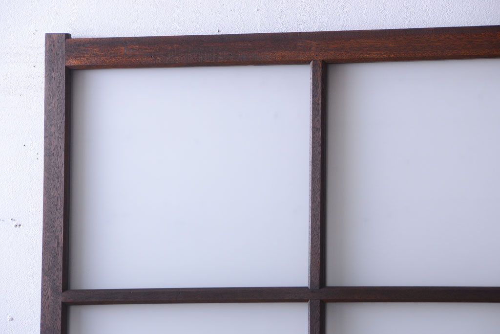 昭和レトロ　すり・クリアガラスの引き戸2枚セット