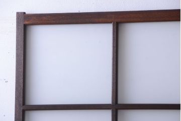 昭和レトロ　すり・クリアガラスの引き戸2枚セット