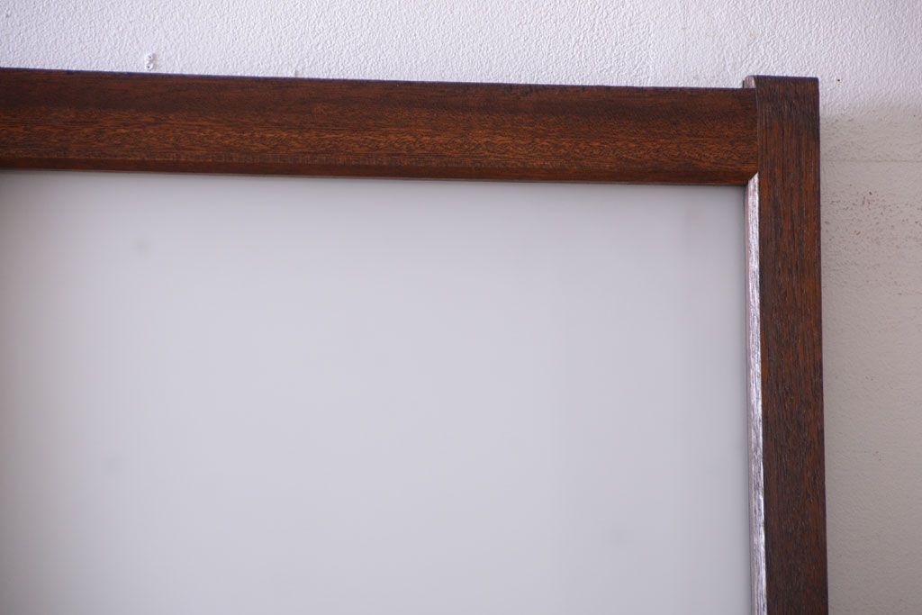 昭和レトロ　すり・クリアガラスの引き戸2枚セット