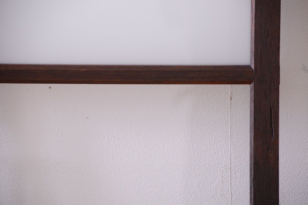 昭和レトロ　すり・クリアガラスの引き戸2枚セット