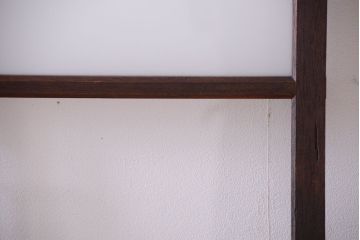 昭和レトロ　すり・クリアガラスの引き戸2枚セット