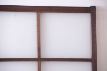 昭和レトロ　すり・クリアガラスの引き戸2枚セット