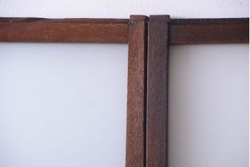 昭和レトロ　すり・クリアガラスの引き戸2枚セット