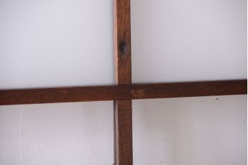 昭和レトロ　すり・クリアガラスの引き戸2枚セット