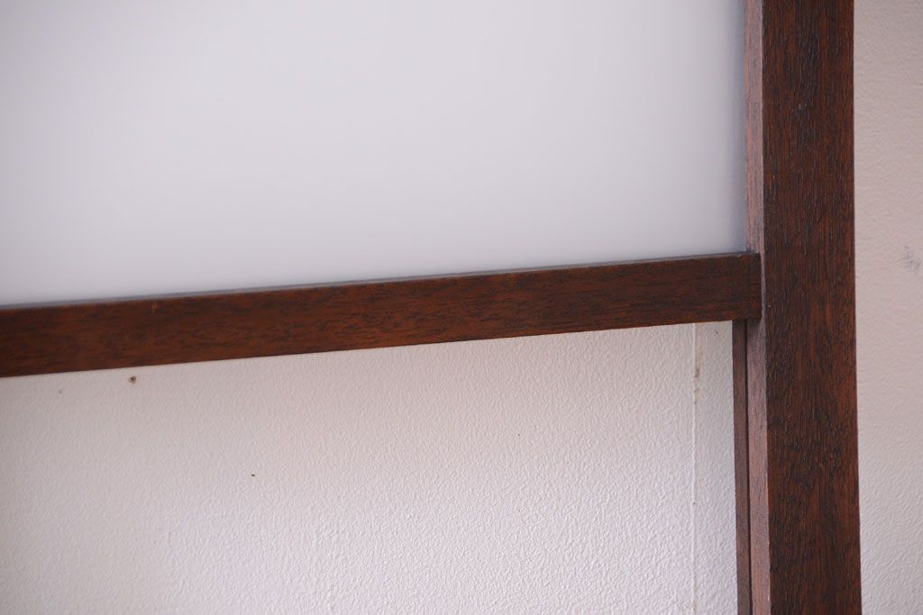 昭和レトロ　すり・クリアガラスの引き戸2枚セット