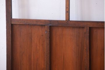 昭和レトロ　すり・クリアガラスの引き戸2枚セット