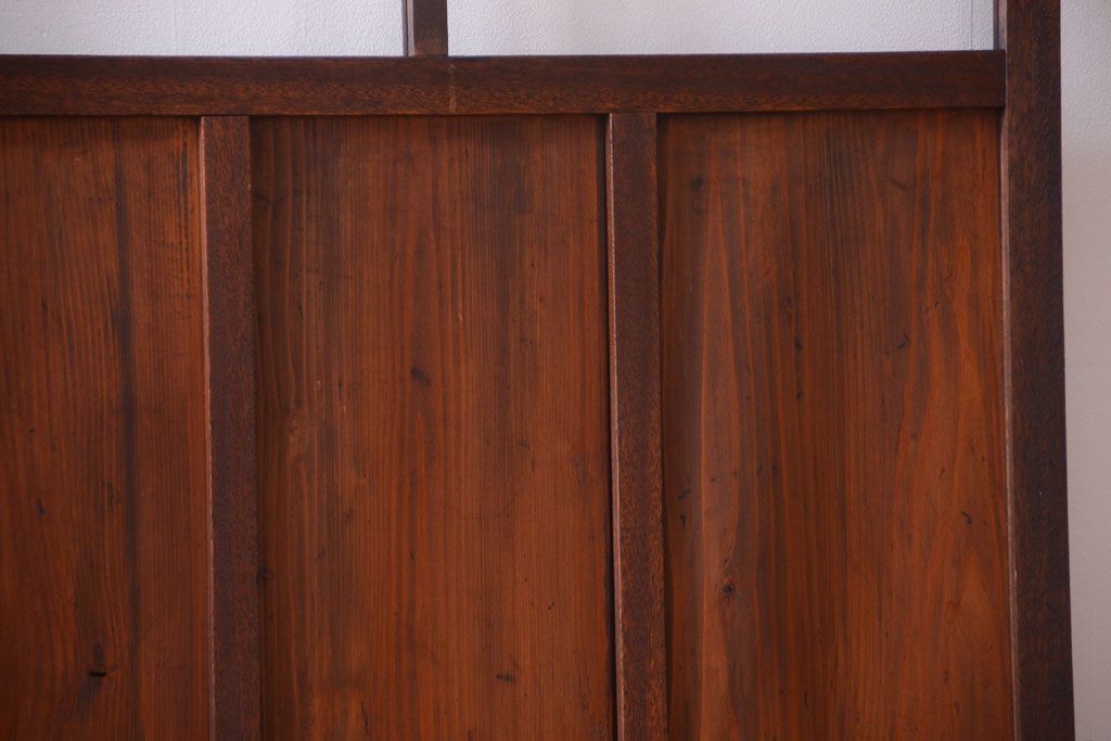 昭和レトロ　すり・クリアガラスの引き戸2枚セット