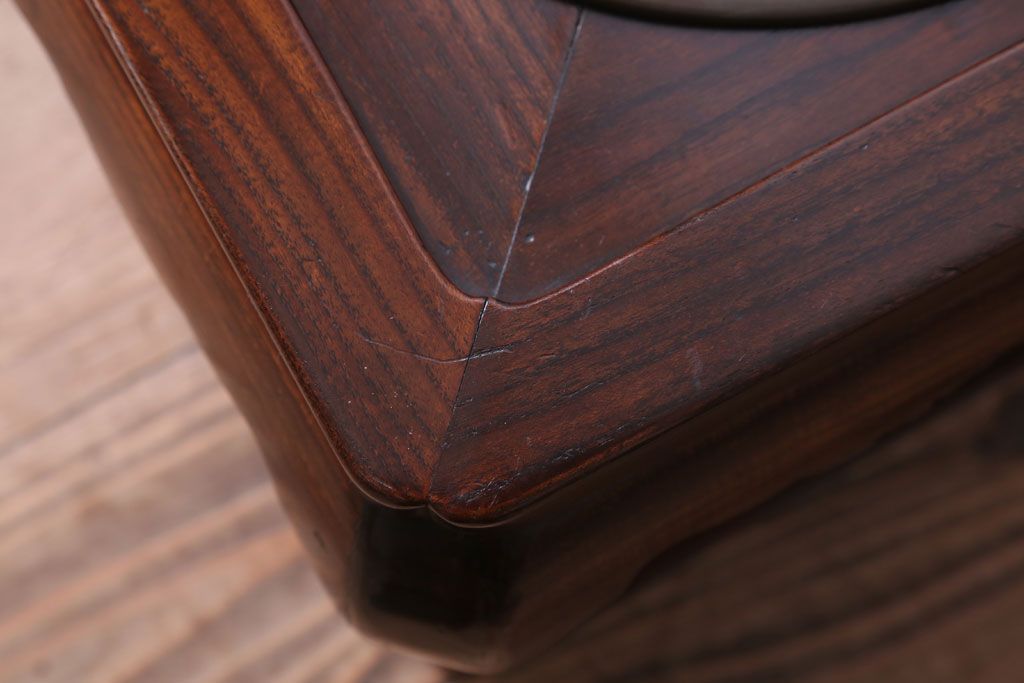 アンティーク雑貨　古民具・骨董　大正〜昭和初期　総桑材!座敷用火鉢(共箱)