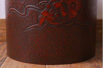 アンティーク雑貨　アンティーク　大正〜昭和初期　鎌倉彫火鉢一対(翁)