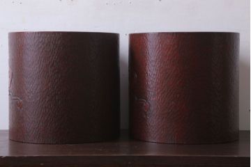 アンティーク雑貨　アンティーク　大正〜昭和初期　鎌倉彫火鉢一対(翁)