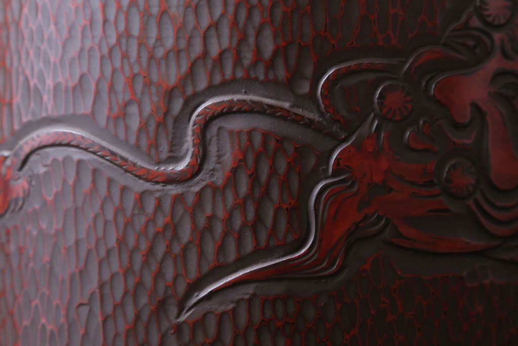 アンティーク雑貨　アンティーク　大正〜昭和初期　鎌倉彫火鉢一対(翁)